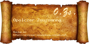 Opolczer Zsuzsanna névjegykártya